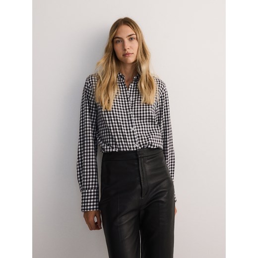 Reserved - Bawełniana koszula w kratę - czarny Reserved XXL Reserved