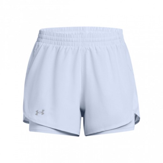 Damskie spodenki do biegania Under Armour UA Fly By 2in1 Short - niebieskie ze sklepu Sportstylestory.com w kategorii Szorty - zdjęcie 176570417