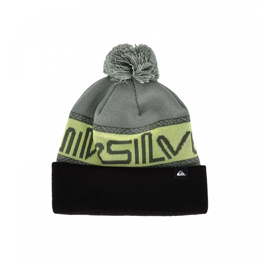 Męska czapka zimowa Quiksilver Summit Beanie - zielona ze sklepu Sportstylestory.com w kategorii Czapki zimowe męskie - zdjęcie 176572026