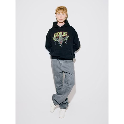 Cropp - Czarna bluza z kapturem Gremliny - czarny ze sklepu Cropp w kategorii Bluzy męskie - zdjęcie 176574296
