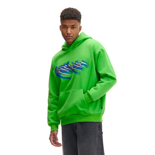 Cropp - Zielona bluza z aplikacją UNISEX - zielony ze sklepu Cropp w kategorii Bluzy męskie - zdjęcie 176574439