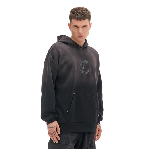 Cropp - Czarna bluza z kapturem - czarny ze sklepu Cropp w kategorii Bluzy męskie - zdjęcie 176574518