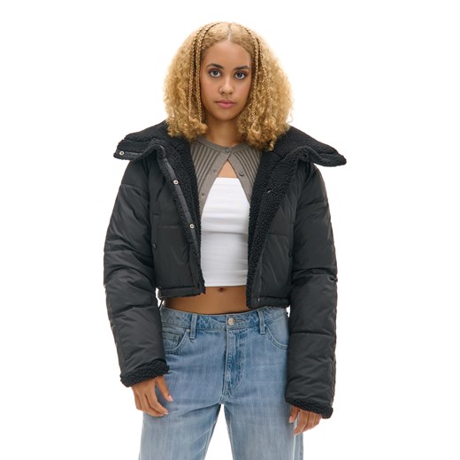 Cropp - Dwustronna czarna kurtka puffer - czarny ze sklepu Cropp w kategorii Kurtki damskie - zdjęcie 176574687
