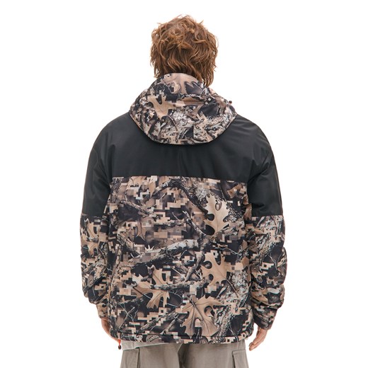 Cropp - Kurtka z kapturem z jesiennym motywem - beżowy Cropp XXL wyprzedaż Cropp