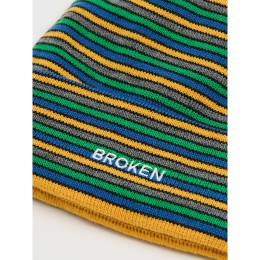 Cropp - Czapka beanie w paski - zielony Cropp Uniwersalny Cropp