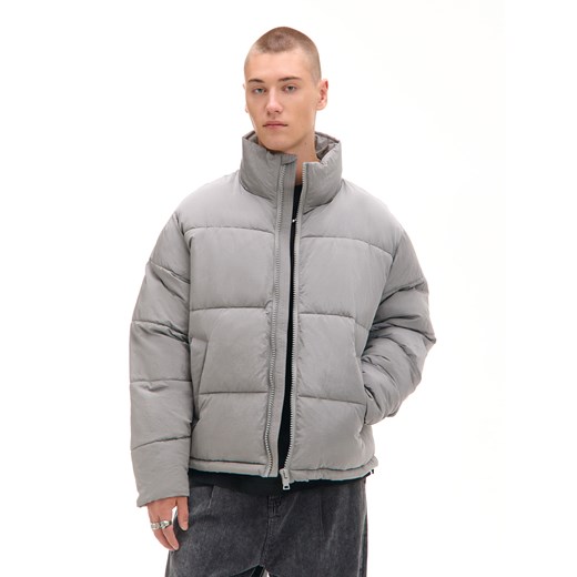 Cropp - Jasnoszara kurtka puffer ze stójką - jasny szary ze sklepu Cropp w kategorii Kurtki męskie - zdjęcie 176575038