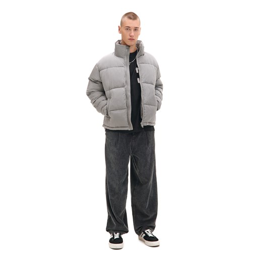 Cropp - Jasnoszara kurtka puffer ze stójką - jasny szary Cropp M promocyjna cena Cropp