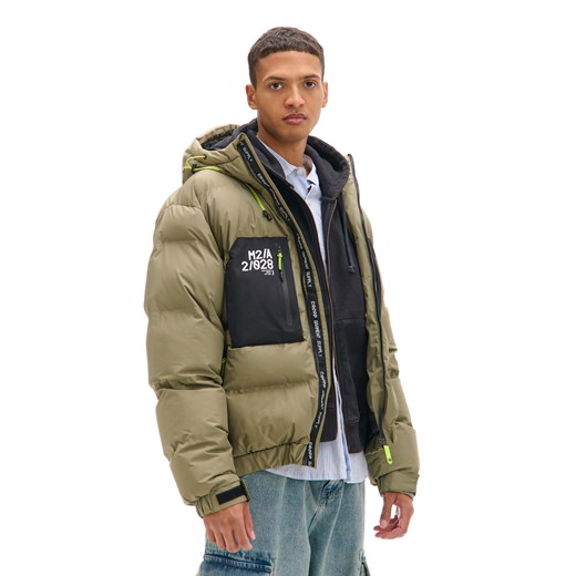 Cropp - Oliwkowa pikowana kurtka puffer - zielony ze sklepu Cropp w kategorii Kurtki męskie - zdjęcie 176575085
