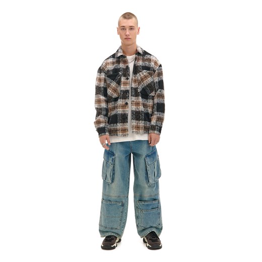 Cropp - Kraciasta koszula z miękkim wykończeniem - czarny Cropp L Cropp