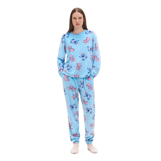 Cropp - Dwuczęściowa piżama Stitch i Andzia - błękitny ze sklepu Cropp w kategorii Piżamy damskie - zdjęcie 176575916