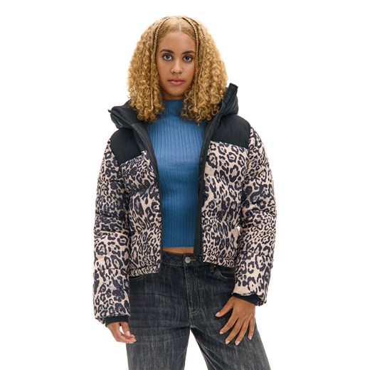 Cropp - Kurtka puffer w panterkę - wielobarwny ze sklepu Cropp w kategorii Kurtki damskie - zdjęcie 176575936