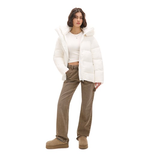 Cropp - Biała kurtka z regulacją dołu - biały Cropp XS wyprzedaż Cropp