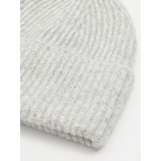 Cropp - Szara czapka z domieszką wełny - jasny szary Cropp Uniwersalny Cropp