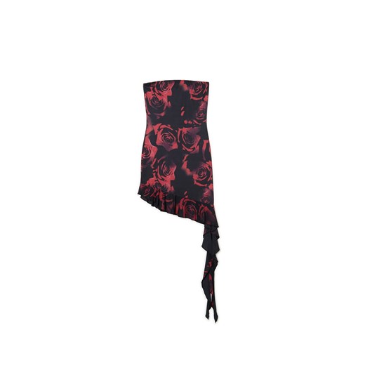 Cropp - Asymetryczna sukienka mini w róże - wielobarwny ze sklepu Cropp w kategorii Sukienki - zdjęcie 176576485