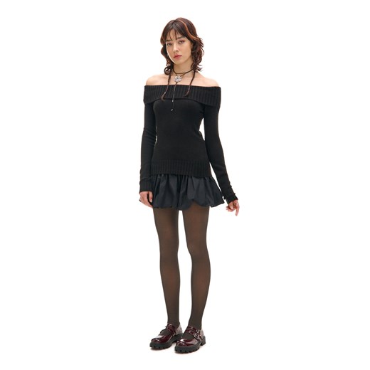 Cropp - Czarny sweter typu carmen - czarny Cropp M Cropp