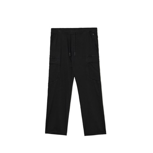 Cropp - Czarne spodnie jogger loose - czarny Cropp 38 Cropp okazja