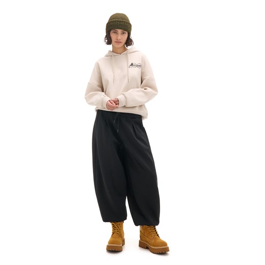 Cropp - Czarne joggery z wysokim stanem - czarny Cropp M Cropp