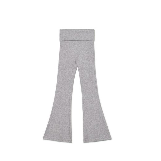 Cropp - Szare dresowe spodnie flare - jasny szary Cropp L Cropp
