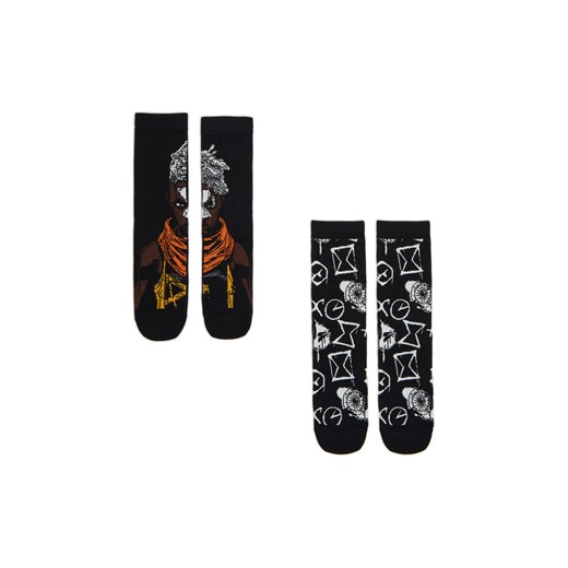 Cropp - 2 pack skarpet Ekko z Arcane - czarny ze sklepu Cropp w kategorii Skarpetki męskie - zdjęcie 176577565