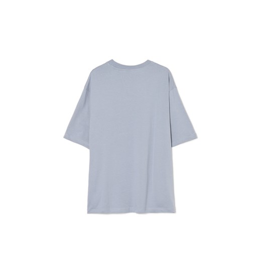 Cropp - Jasnoszara koszulka z haftem - jasny szary Cropp XS Cropp