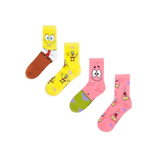 Cropp - 2 pack skarpet SpongeBob i Patryk - wielobarwny Cropp 39-41 Cropp