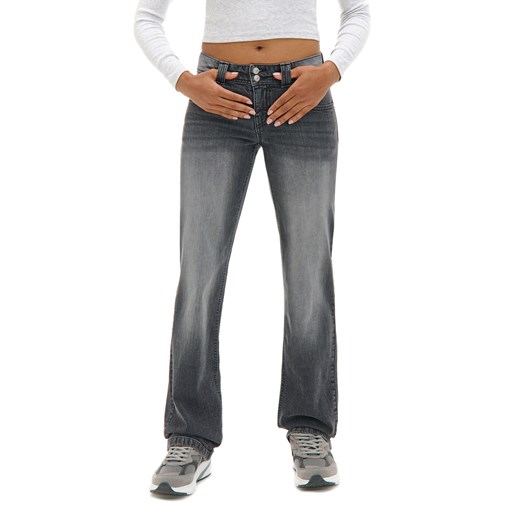 Cropp - Ciemne jeansy straight - czarny ze sklepu Cropp w kategorii Jeansy damskie - zdjęcie 176578079