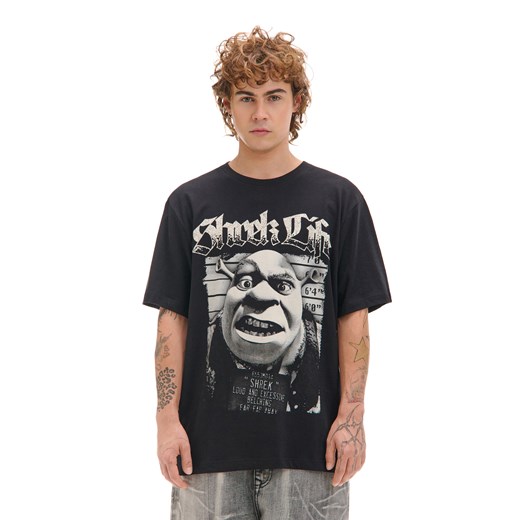 Cropp - Czarny T-shirt ze Shrekiem UNISEX - czarny ze sklepu Cropp w kategorii T-shirty męskie - zdjęcie 176578376