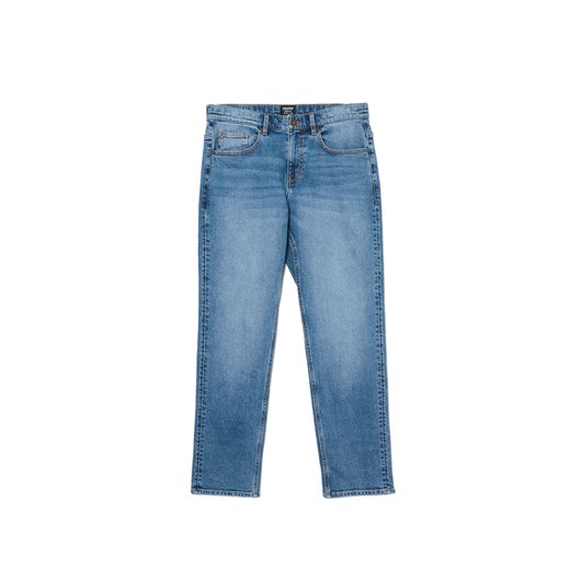 Cropp - Niebieskie jeansy regular z acid wash - niebieski ze sklepu Cropp w kategorii Jeansy męskie - zdjęcie 176578629