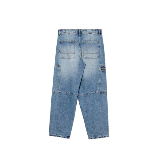 Cropp - Niebieskie jeansy baggy balloon - niebieski Cropp 28/30 Cropp