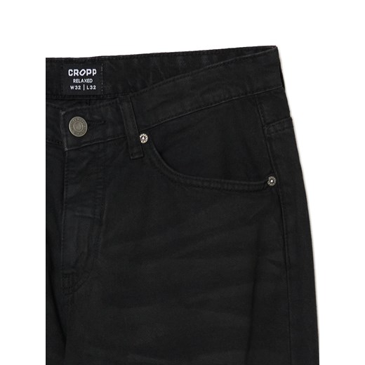 Cropp - Czarne jeansy relaxed fit - czarny Cropp 28/32 Cropp