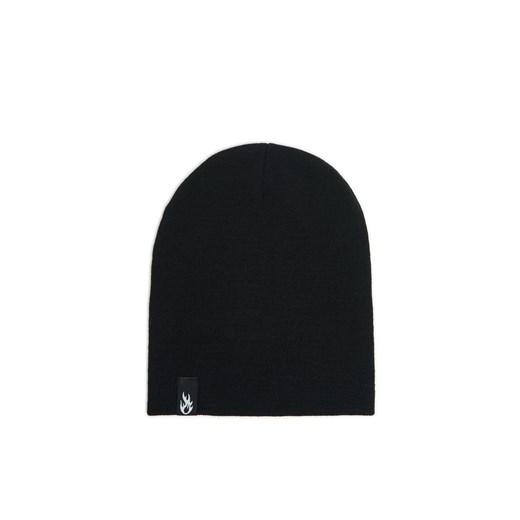 Cropp - Czarna czapka beanie z wiskozą - czarny ze sklepu Cropp w kategorii Czapki zimowe męskie - zdjęcie 176579328