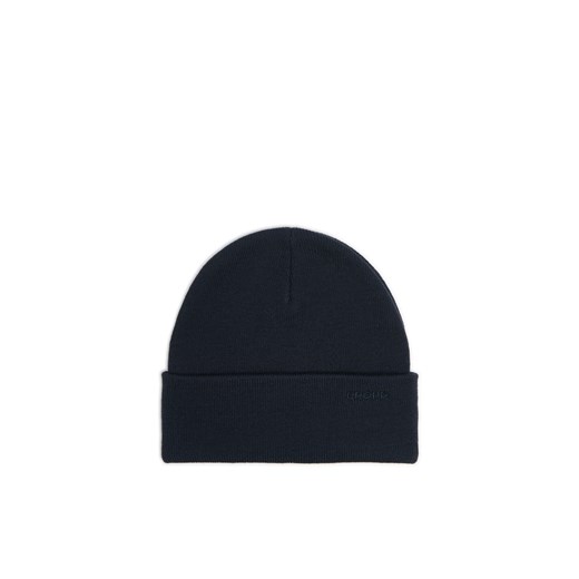 Cropp - Granatowa czapka beanie z naszywką - granatowy ze sklepu Cropp w kategorii Czapki zimowe męskie - zdjęcie 176579427