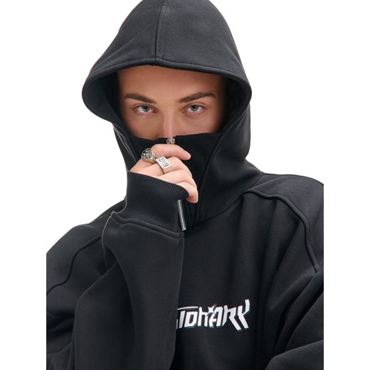 Cropp - Gruba bluza z kapturem - czarny Cropp S Cropp