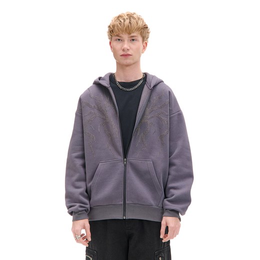 Cropp - Rozpinana bluza z aplikacją - zielony Cropp L Cropp