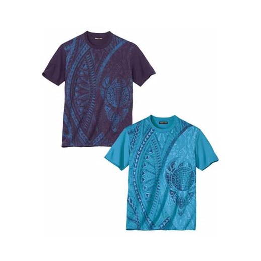 Zestaw 2 koszulek z maoryskim nadrukiem ze sklepu Atlas For Men w kategorii T-shirty męskie - zdjęcie 176581576
