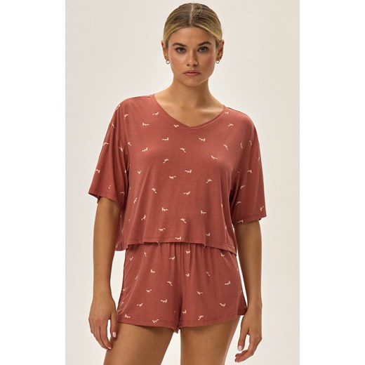 Esotiq piżama damska Jayden 42055-83X, Kolor jasnobrązowy, Rozmiar M, Esotiq ze sklepu Primodo w kategorii Piżamy damskie - zdjęcie 176582536