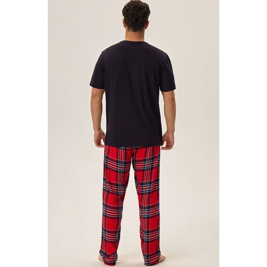 Esotiq świąteczna piżama męska Jolina 42101-59X, Kolor granatowo-czerwony, Esotiq 2XL Primodo