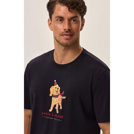 Esotiq świąteczna piżama męska Jolina 42101-59X, Kolor granatowo-czerwony, Esotiq XL Primodo