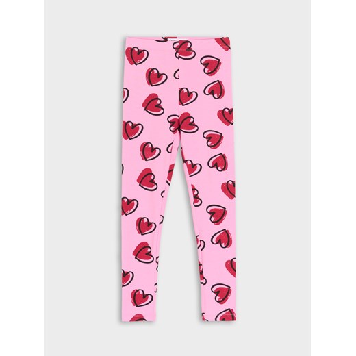 Sinsay - Legginsy - różowy Sinsay 140 Sinsay