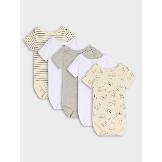 Sinsay - Body 5 pack - kremowy Sinsay 98 Sinsay