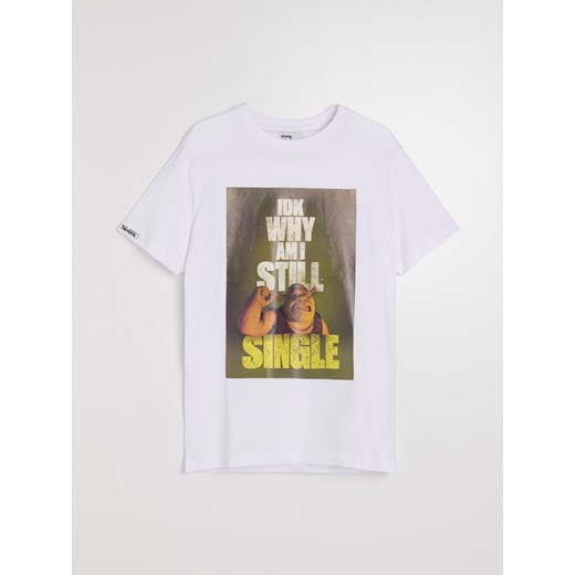 Sinsay - Koszulka Shrek - biały Sinsay M Sinsay