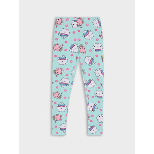 Sinsay - Legginsy Kicia Kocia - zielony Sinsay 122 Sinsay