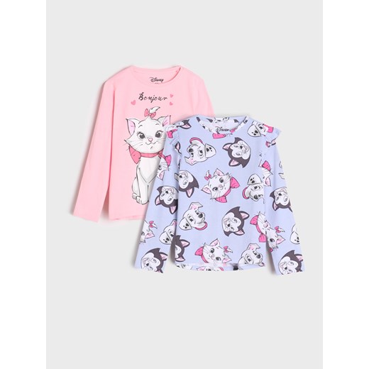 Sinsay - Koszulki 2 pack Disney - różowy Sinsay 134 Sinsay