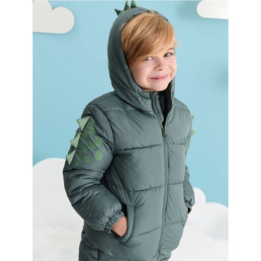 Sinsay - Kurtka z kapturem - zielony Sinsay 116 Sinsay