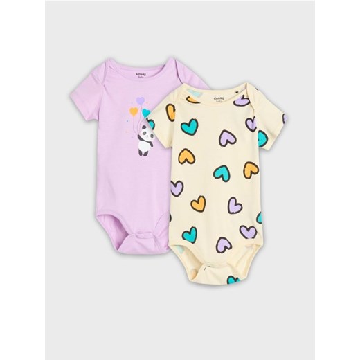 Sinsay - Body 2 pack - kremowy ze sklepu Sinsay w kategorii Body niemowlęce - zdjęcie 176594029