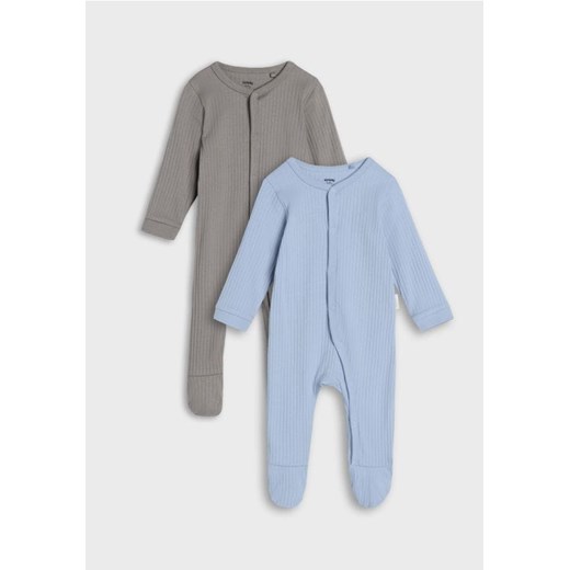 Sinsay - Bawełniany pajacyk 2 pack - niebieski ze sklepu Sinsay w kategorii Pajacyki - zdjęcie 176594777