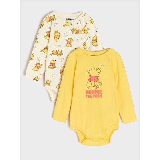 Sinsay - Body 2 pack Kubuś Puchatek - kremowy ze sklepu Sinsay w kategorii Body niemowlęce - zdjęcie 176594779
