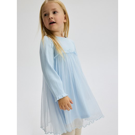 Reserved - Sukienka z rozszerzanym dołem - jasnoniebieski ze sklepu Reserved w kategorii Sukienki dziewczęce - zdjęcie 176596915
