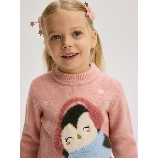 Reserved - Sweter z aplikacją - wielobarwny ze sklepu Reserved w kategorii Swetry dziewczęce - zdjęcie 176598459