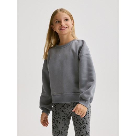 Reserved - Bluza z aplikacją - ciemnoszary ze sklepu Reserved w kategorii Bluzy dziewczęce - zdjęcie 176599247